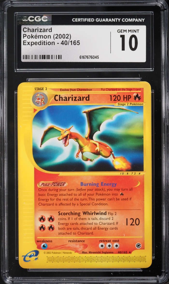2002 Pokemon Expedition Charizard #40 CGC 10 GEM MINT