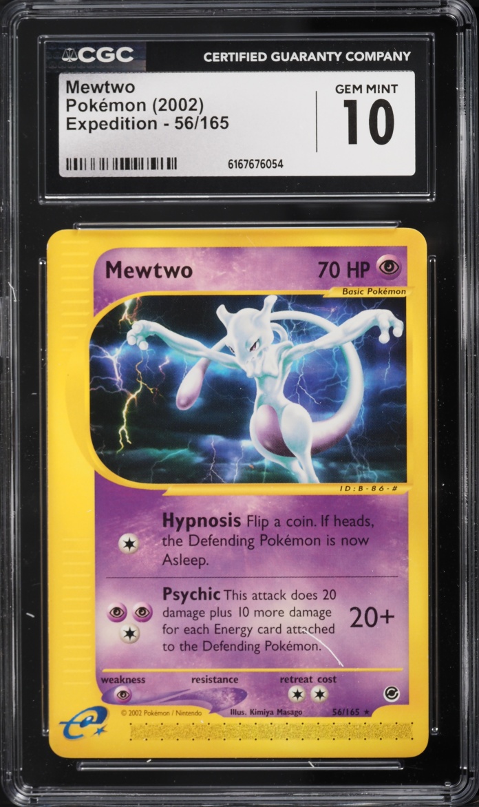 2002 Pokemon Expedition Mewtwo #56 CGC 10 GEM MINT