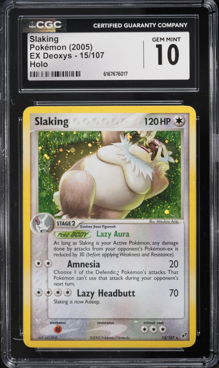 2005 Pokemon EX Deoxys Holo Slaking #15 CGC 10 GEM MINT