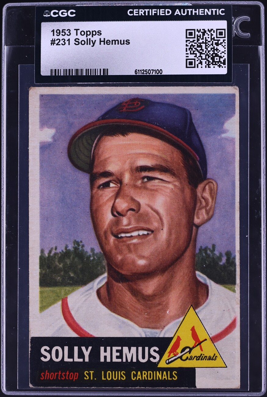 1953 Topps Solly Hemus #231 CGC AUTH