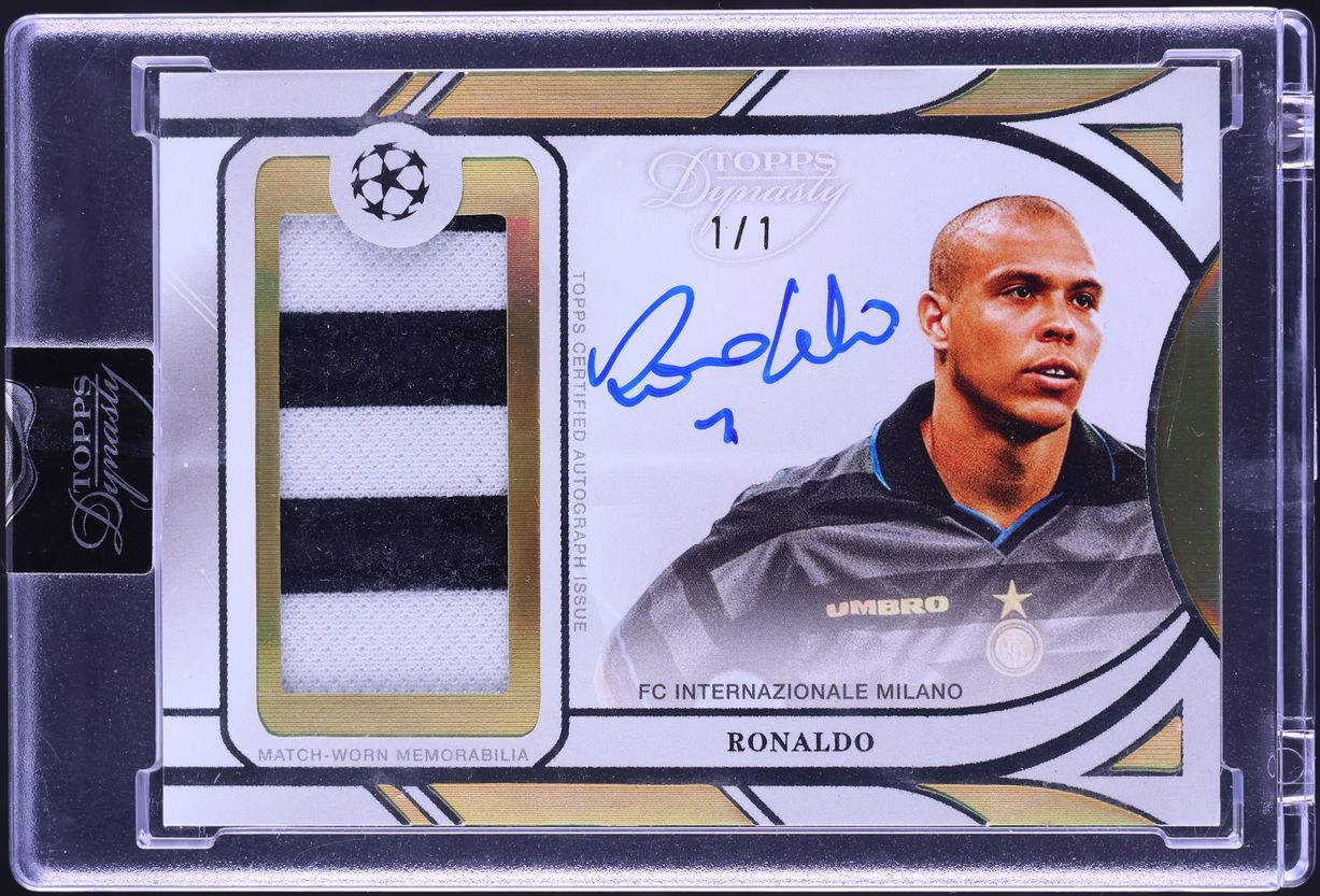 2024 Topps Dynasty UEFA Club Competitions Gold Ronaldo PATCH AUTO 1/1 #APL-NZ3