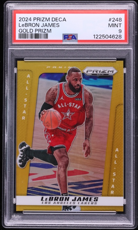 2024 Panini Prizm Deca Gold LeBron James /10 #248 PSA 9 MINT