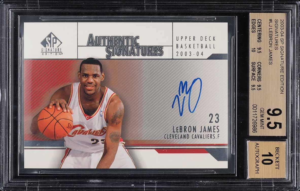 2003 SP Signature Edition LeBron James ROOKIE AUTO #AS-LJ BGS 9.5 GEM ...