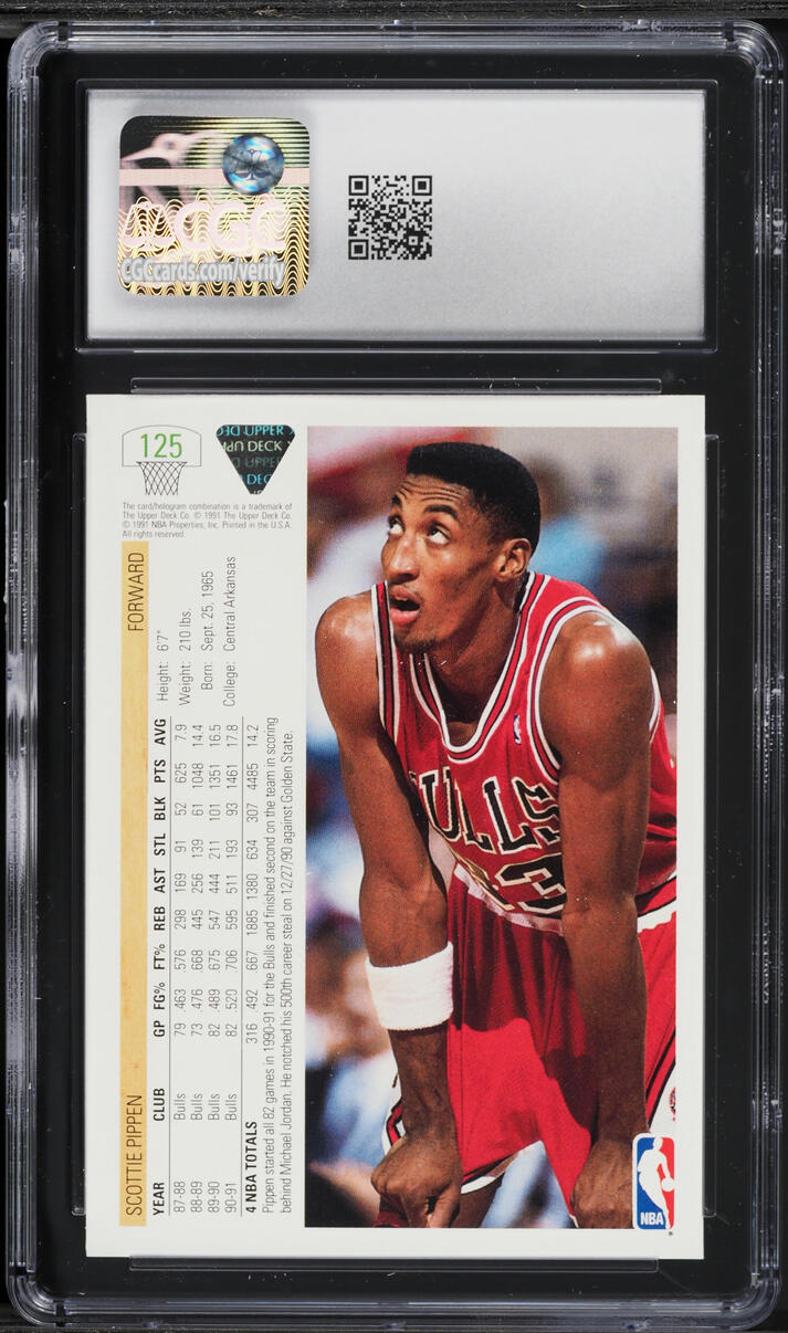 1991 Upper Deck Basketball Scottie Pippen #125 CGC 8.5 NM-MT+