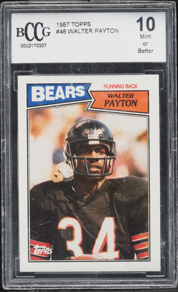 1987 Topps Football Walter Payton #46 BCCG 10