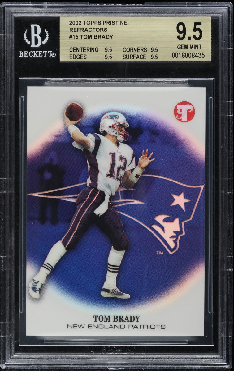 2002 Topps Pristine Refractor Tom Brady /349 #15 BGS 9.5 GEM MINT