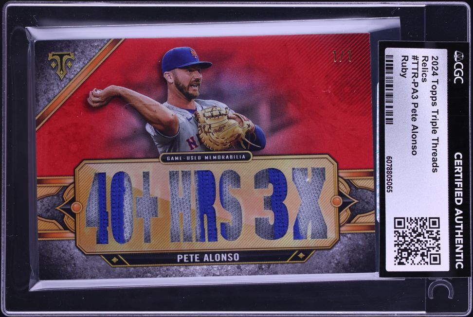 Pete Alonso 1/1 for sale | eBay 2022 TOPPS TripleThreads 1/1 PETE