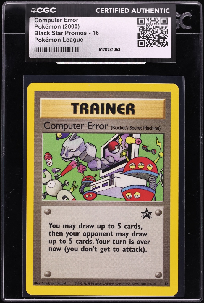 2000 Pokemon Promo League Computer Error #16 CGC AUTH