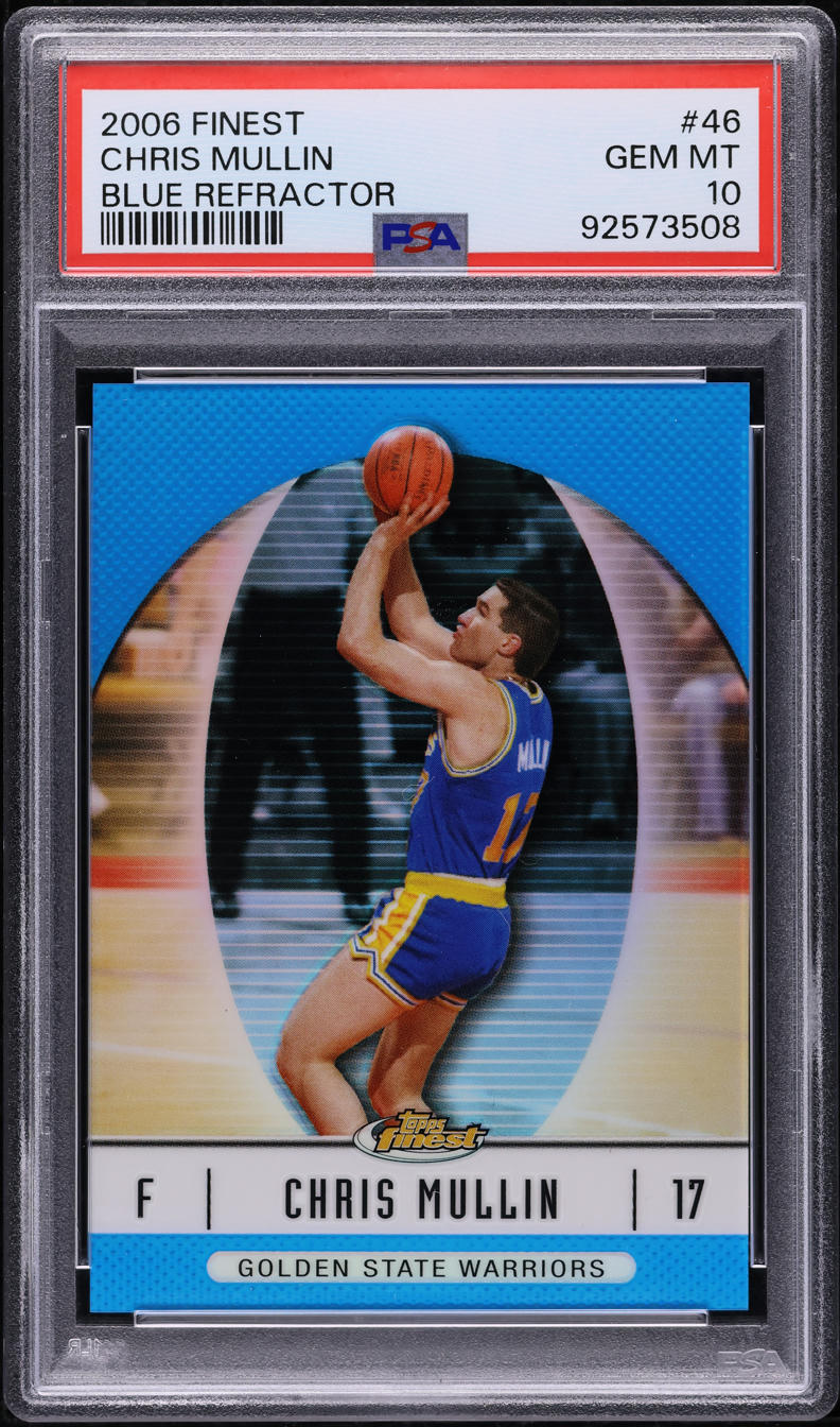 2006 Finest Blue Refractor Chris Mullin /299 #46 PSA 10 GEM MINT
