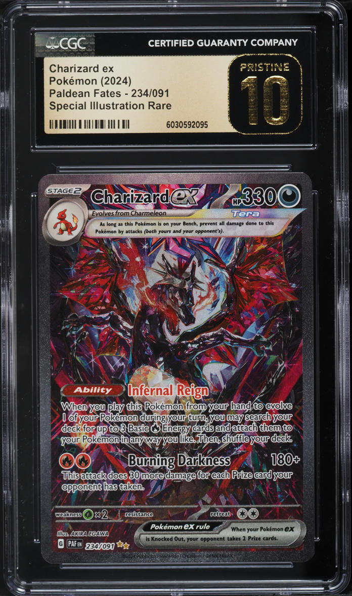 2024 Pokemon Scarlet & Violet Paldean Fates Charizard ex #234 CGC 10 PRISTINE