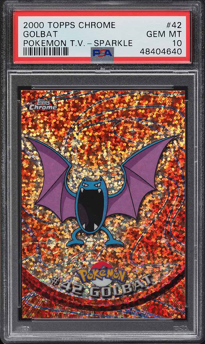 2000 Topps Chrome Pokemon Series 1 Sparkle Golbat #42 PSA 10 GEM MINT