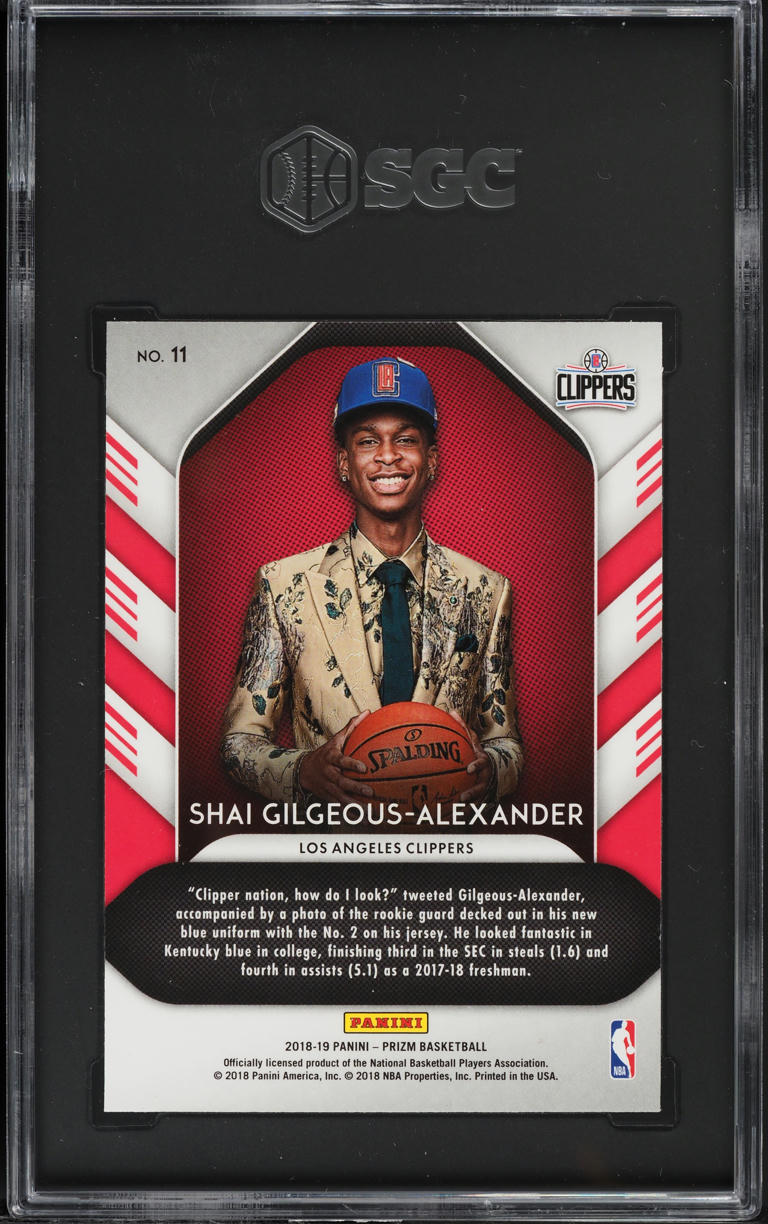 2018 Panini Prizm Luck Of The Lottery Shai Gilgeous-Alexander ROOKIE #11 SGC 9