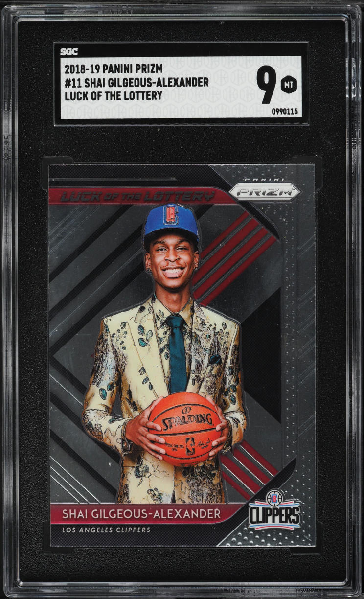 2018 Panini Prizm Luck Of The Lottery Shai Gilgeous-Alexander ROOKIE #11 SGC 9