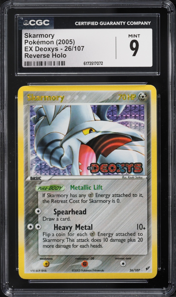 2005 Pokemon EX Deoxys Reverse Holo Skarmory #26 CGC 9 MINT