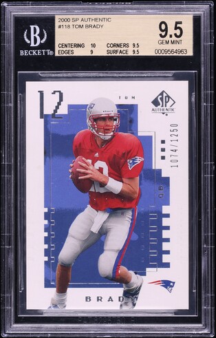 2000 Pacific Football Tom Brady ROOKIE #403 PSA 10 GEM MINT on