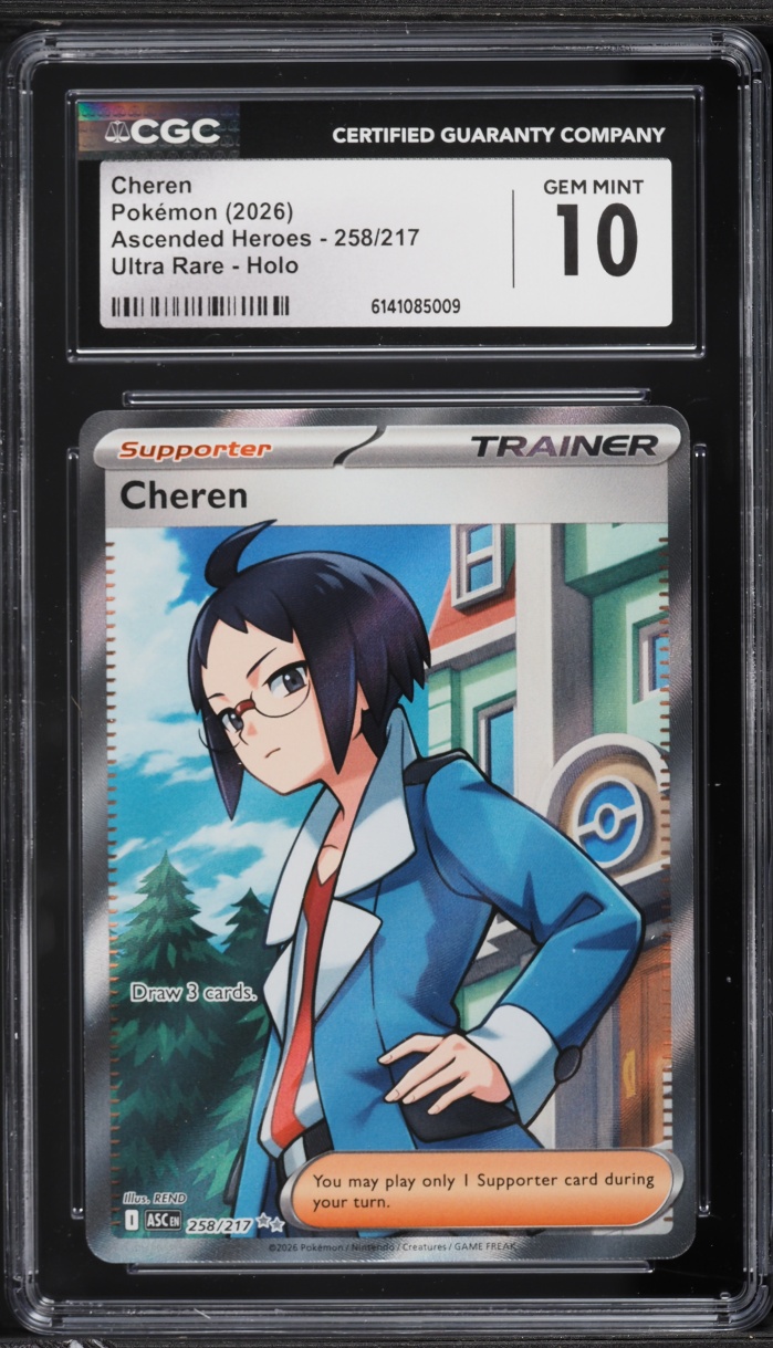 2026 Pokemon Ascended Heroes Full Art Cheren #258 CGC 10 GEM MINT