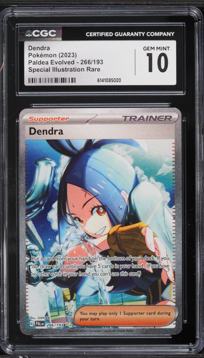 2023 Pokemon Scarlet & Violet Paldea Evolved SIR Dendra #266 CGC 10 GEM MINT