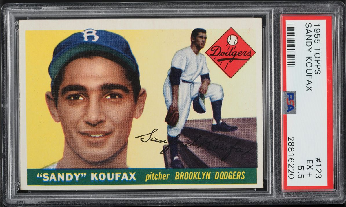 1955 Topps Sandy Koufax ROOKIE #123 PSA 5.5 EX+