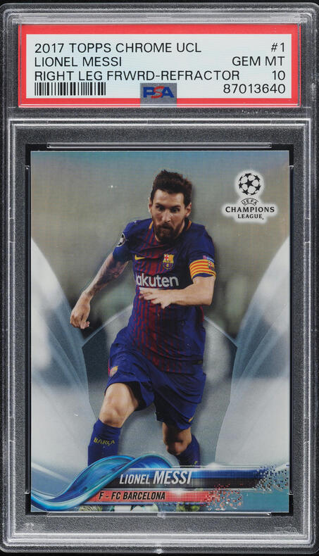 2019 TOPPS CHROME UCL MESSI メッシ PSA10 2019 Topps Chrome UCL Green Refractor Lionel Messi /99 PSA