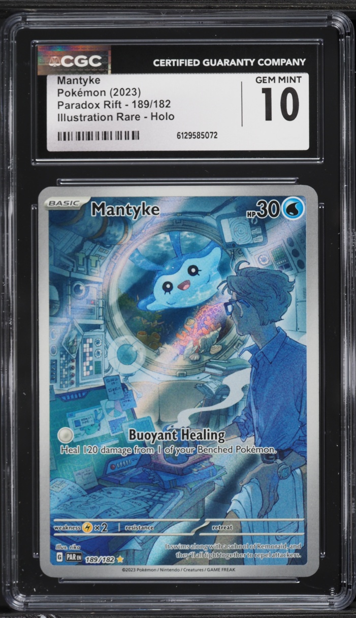 2023 Pokemon Scarlet & Violet Paradox Rift IR Mantyke #189 CGC 10 GEM MINT