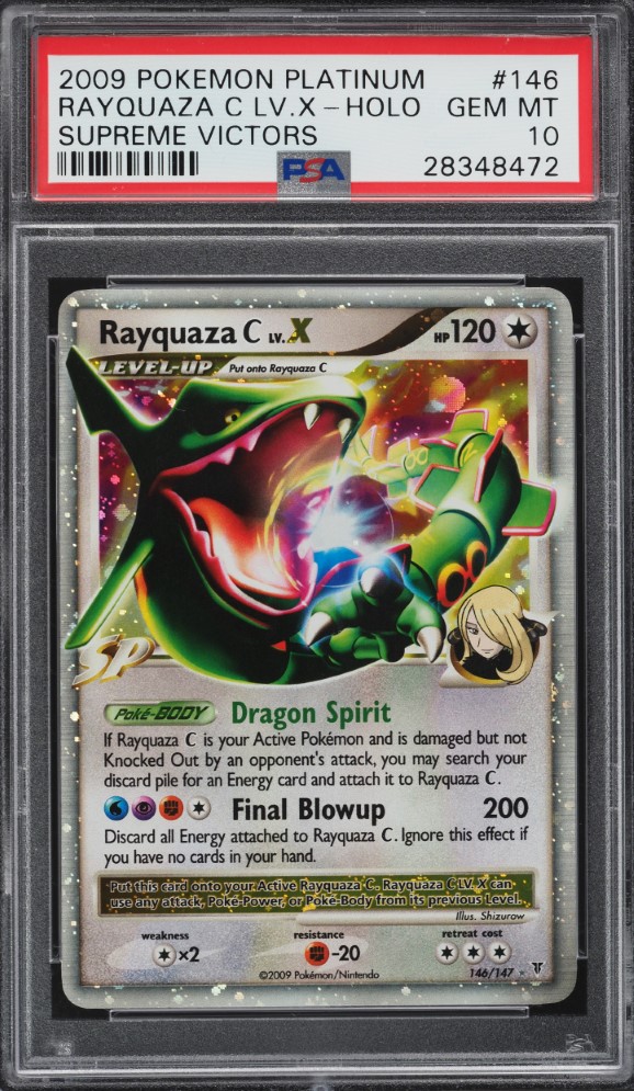 2009 Pokemon Platinum Supreme Victors Holo Rayquaza C Lv.X #146 PSA 10 GEM MINT