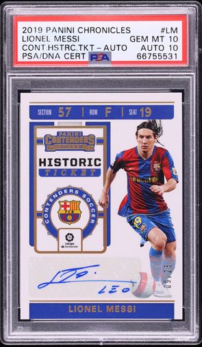 2019 Topps Living UEFA Champions League Lionel Messi #1 PSA 10 GEM
