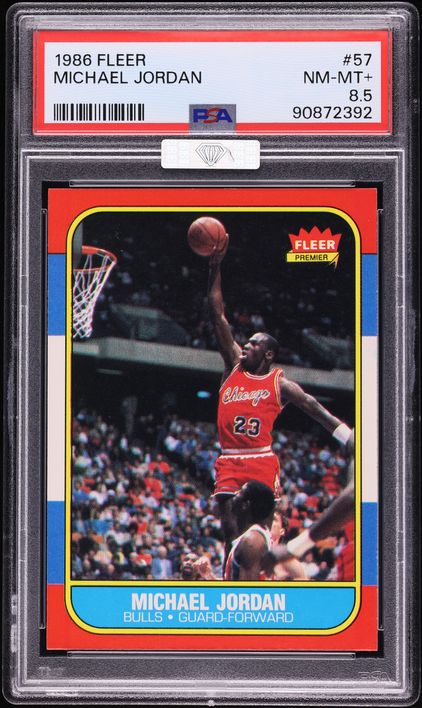 1986 Fleer Basketball Michael Jordan ROOKIE #57 MBA PSA 8.5 NM-MT+