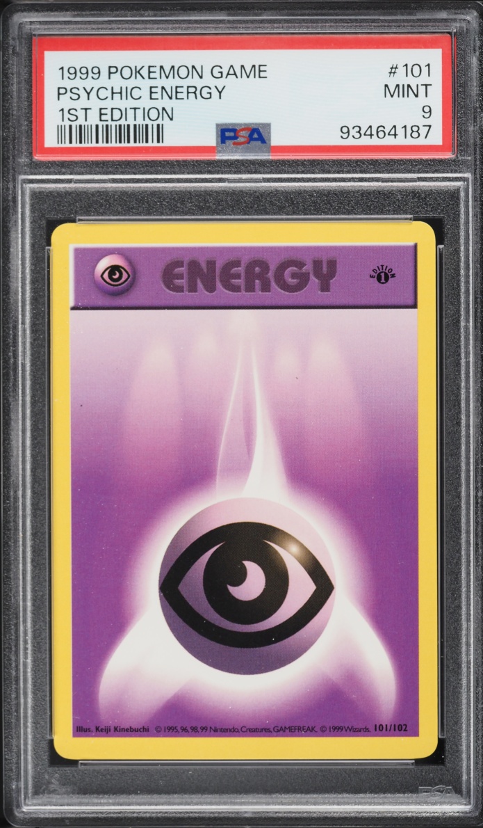 1999 Pokemon Base Set Shadowless 1st Edition Psychic Energy #101 PSA 9 MINT