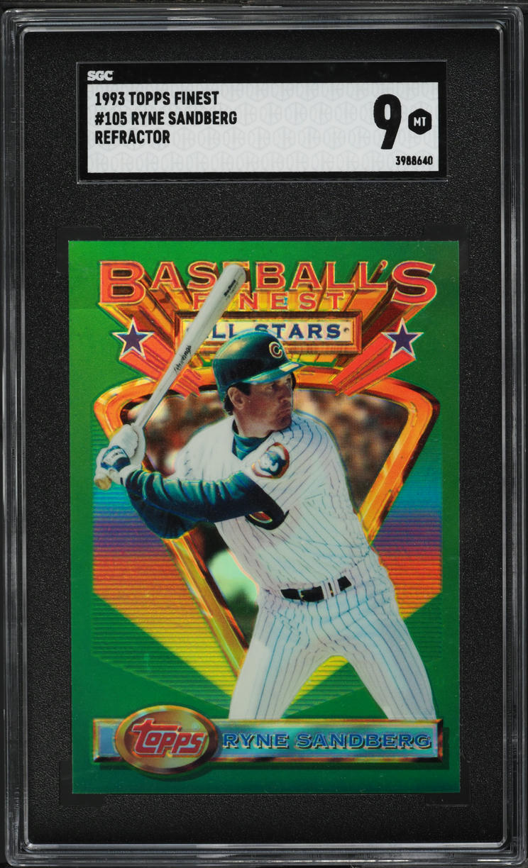 1993 Finest Refractor Ryne Sandberg #105 SGC 9 MINT