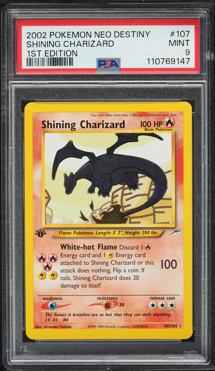 2002 Pokemon Neo Destiny 1st Edition Shining Charizard #107 PSA 9 MINT