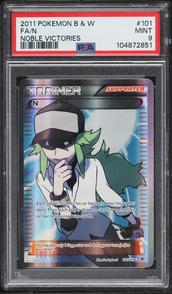 2011 Pokemon Black & White Noble Victories Full Art N #101 PSA 9 MINT