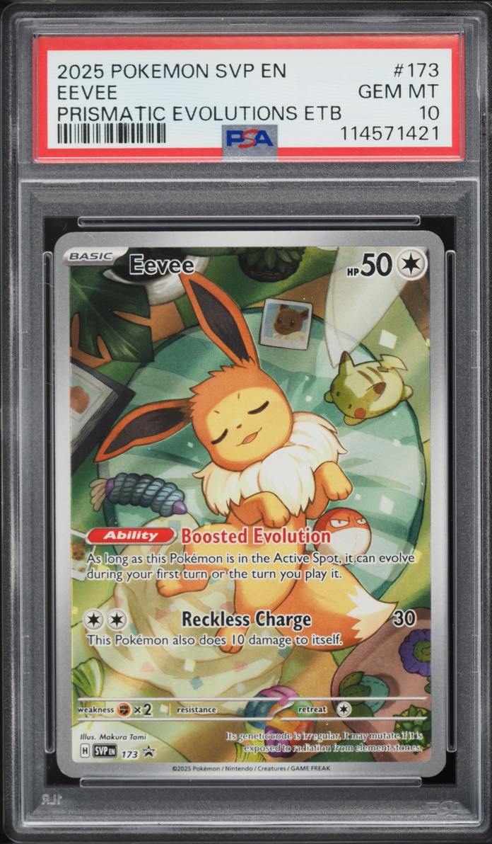 2025 Pokemon Scarlet & Violet Promo Prismatic Evolutions ETB Alt Art Eevee #173 PSA 10 GEM MINT