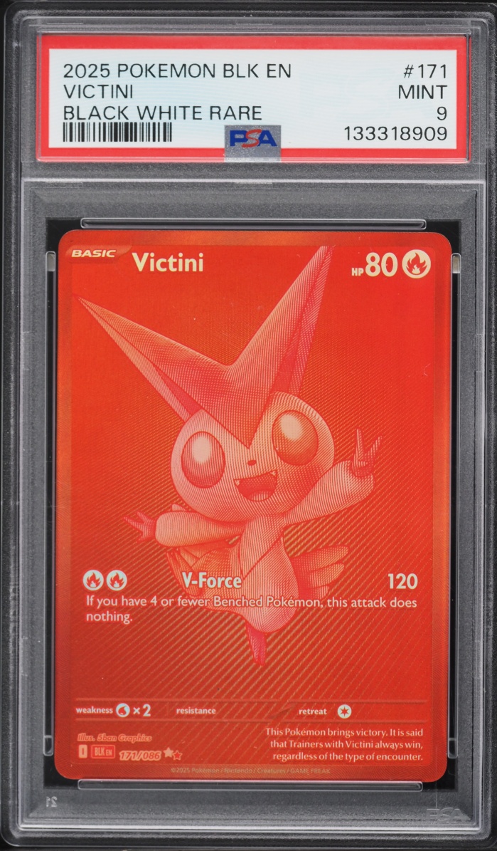 2025 Pokemon Scarlet & Violet Black Bolt BWR Victini #171 PSA 9 MINT