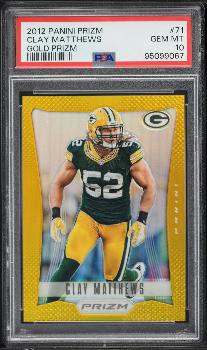 2012 Panini Prizm Gold Clay Matthews /10 #71 PSA 10 GEM MINT - Photo 1