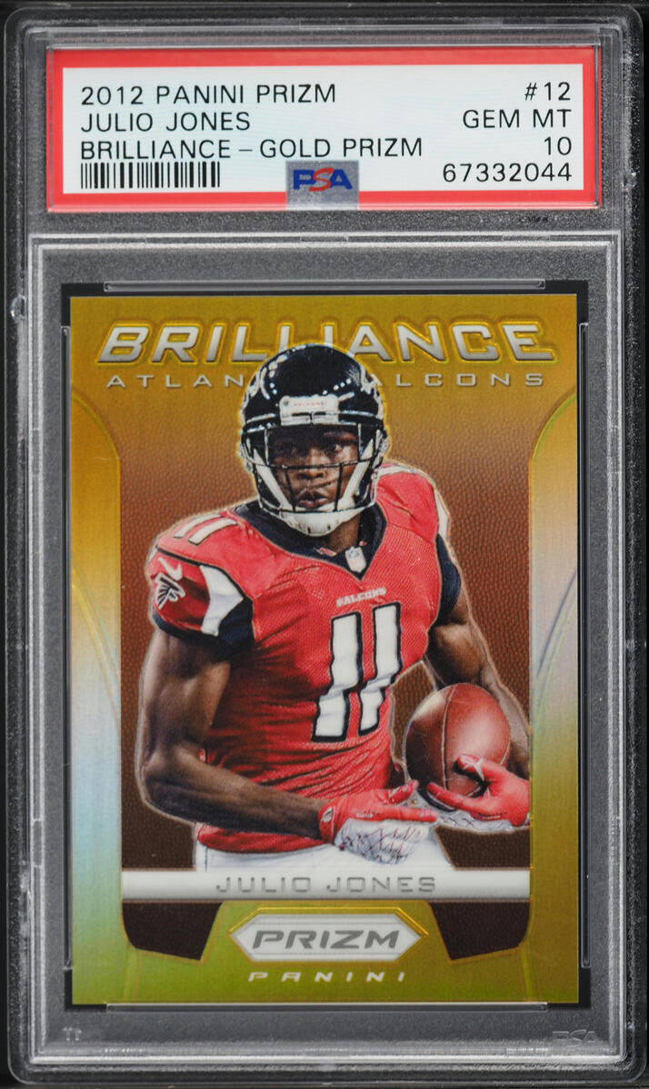 2012 Panini Prizm Brilliance Gold Julio Jones /10 #12 PSA 10 GEM MINT - Photo 1