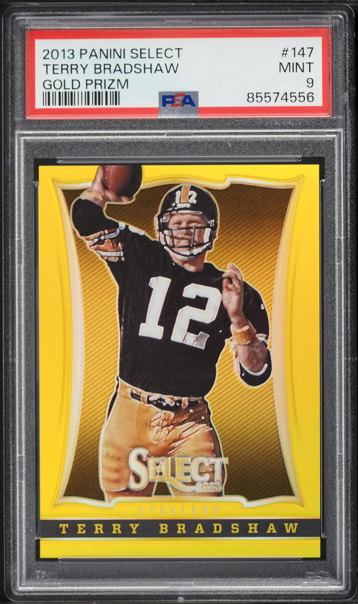 2013 Select Gold Prizm Terry Bradshaw 10/10 #147 PSA 9 MINT - Photo 1