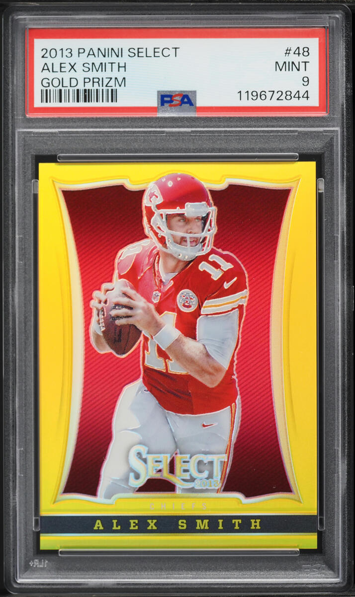 2013 Select Gold Prizm Alex Smith /10 #48 PSA 9 MINT - Photo 1