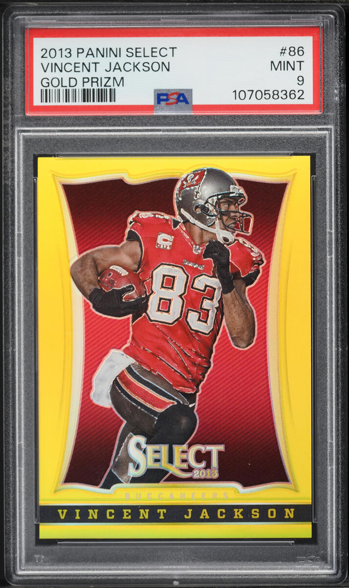 2013 Select Gold Prizm Vincent Jackson 1/10 #86 PSA 9 MINT - Photo 1