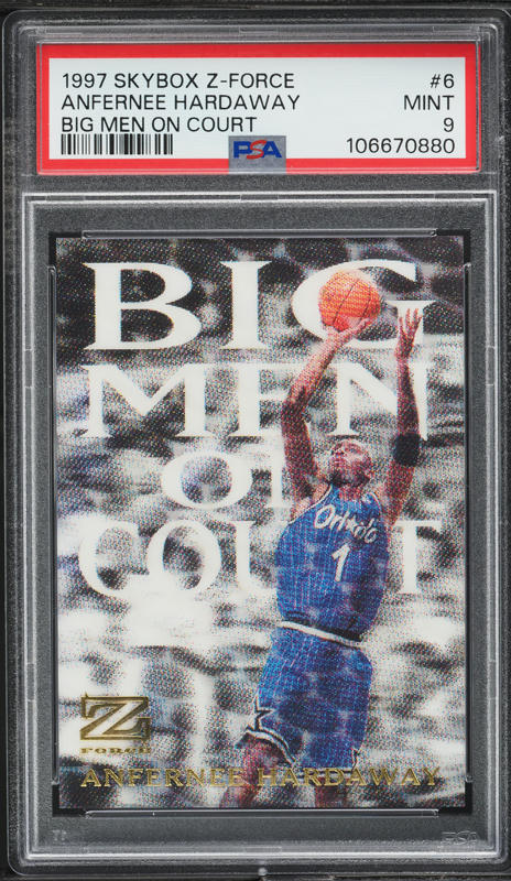 1997 Skybox Z-Force Big Men On Court Tim Duncan ROOKIE /15 #4 PSA