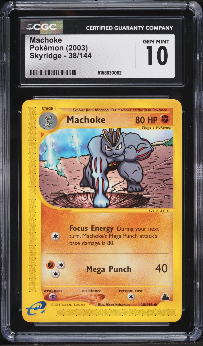 2003 Pokemon Skyridge Machoke #38 CGC 10 GEM MINT