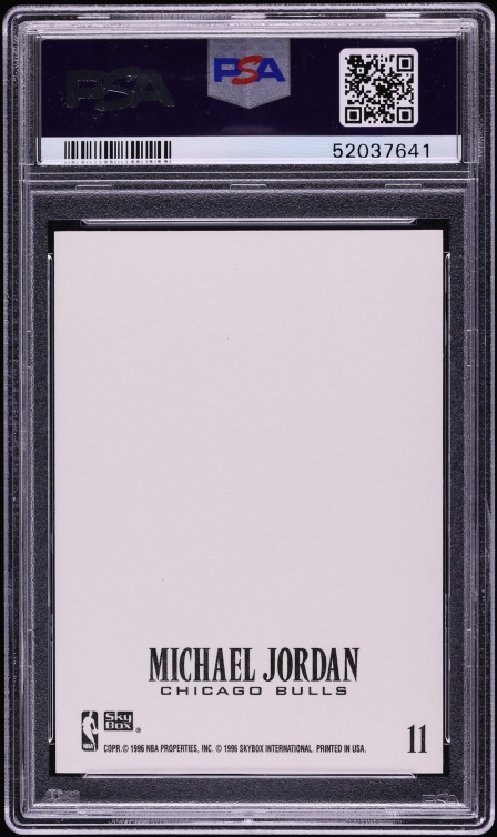 1996 Skybox Z-Force Z-Cling Michael Jordan #11 PSA 10 GEM MINT