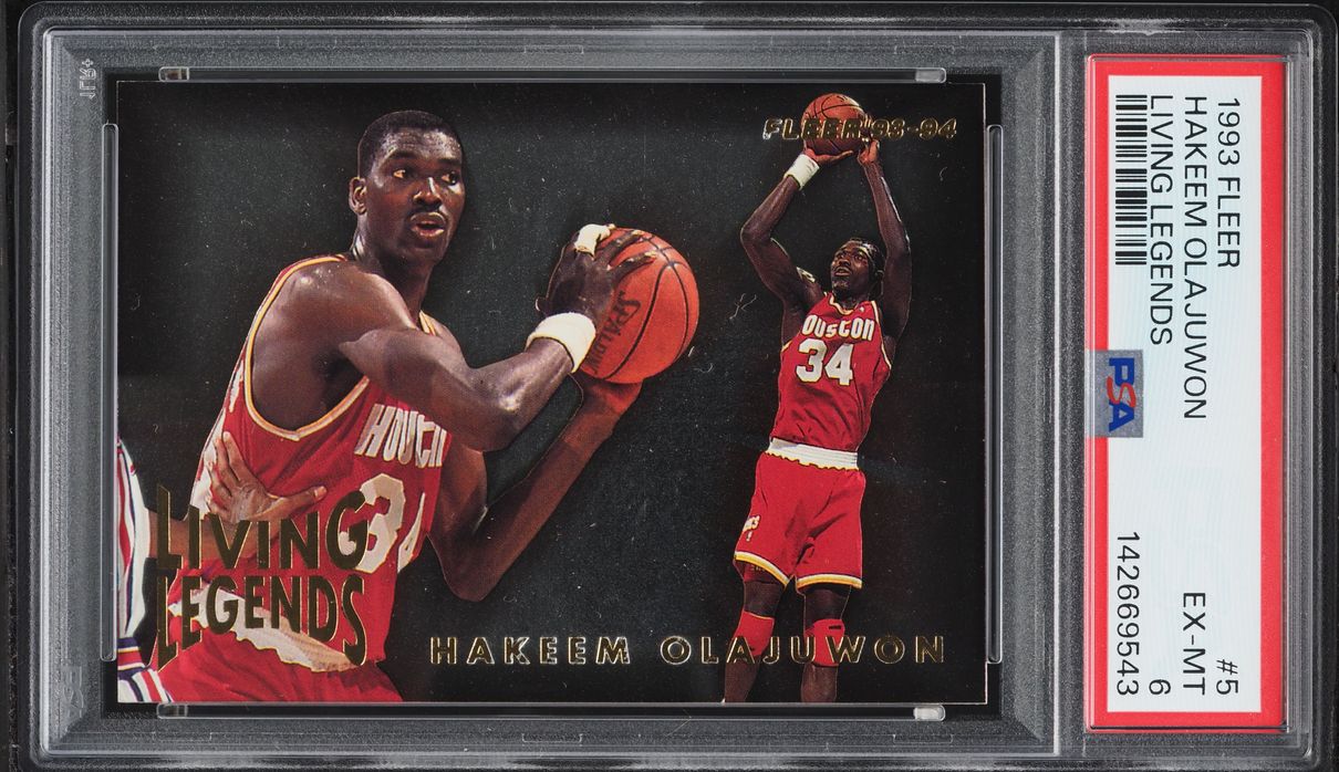 1993 Fleer Living Legends Hakeem Olajuwon #5 PSA 6 EXMT