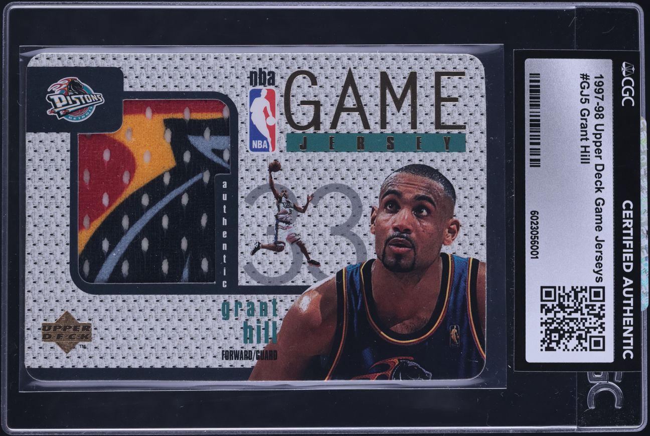 1997 Upper Deck Game Jerseys Grant Hill PATCH #GJ5 CGC AUTH