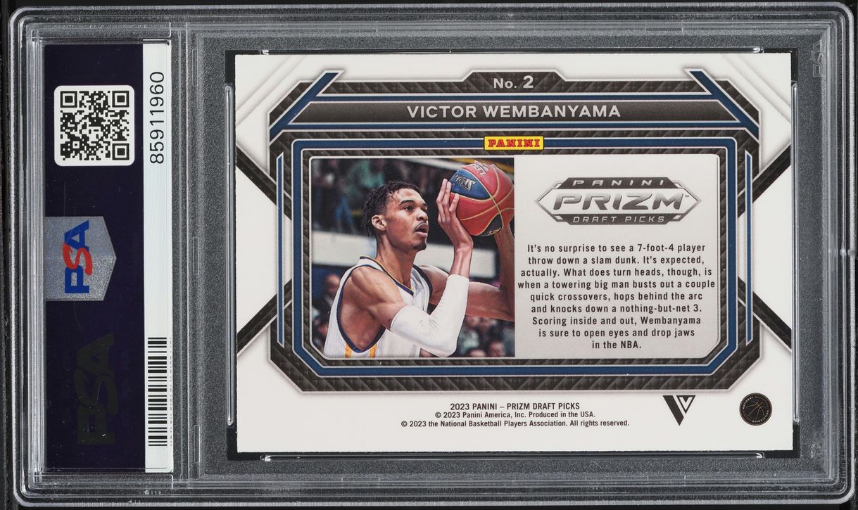 2023 Panini Prizm Draft Variation Victor Wembanyama ROOKIE #2 PSA 8 NM-MT
