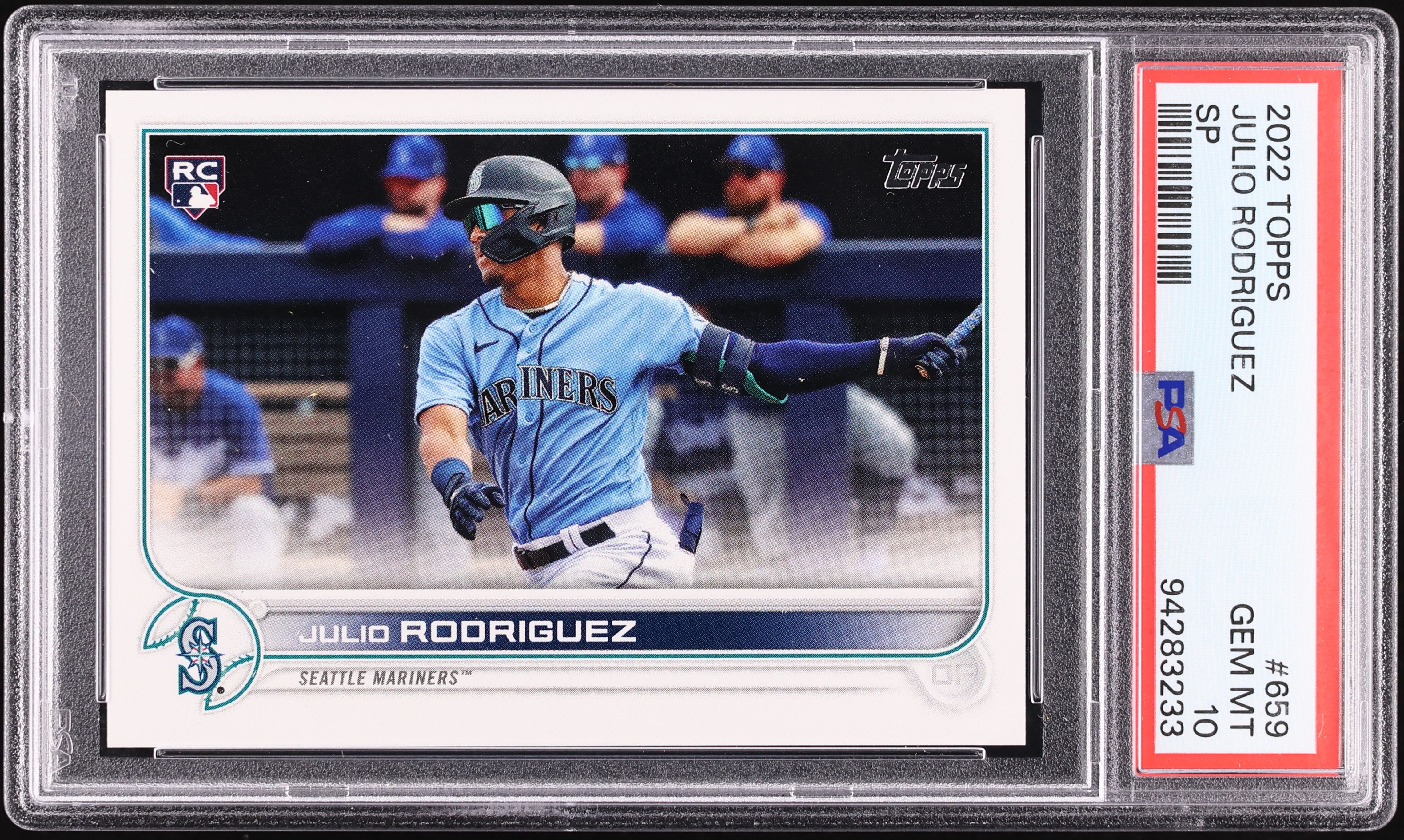 2022 Topps Julio Rodriguez SP ROOKIE #659 PSA 10 GEM MINT on