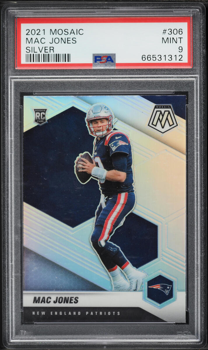 2021 Panini Mosaic Silver Prizm Mac Jones ROOKIE #306 PSA 9 MINT