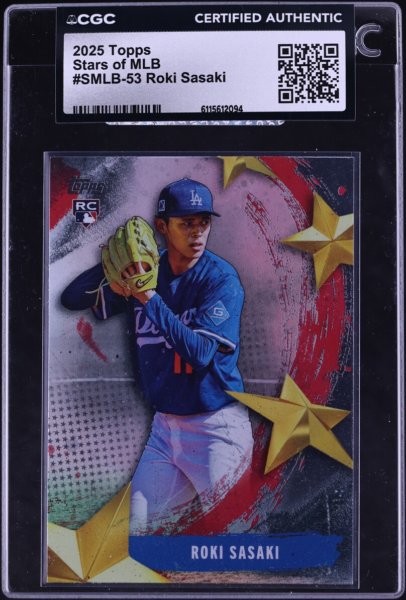 2025 Topps Stars Of MLB Roki Sasaki ROOKIE #SMLB-53 CGC AUTH