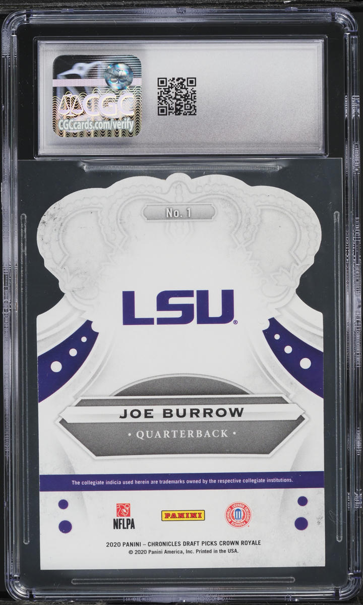 2020 Panini Chronicles Draft Picks Joe Burrow ROOKIE #1 CGC 10 GEM MINT