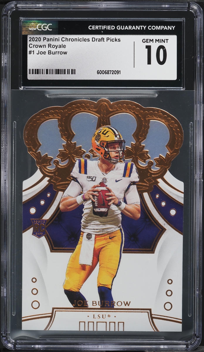 2020 Panini Chronicles Draft Picks Joe Burrow ROOKIE #1 CGC 10 GEM MINT