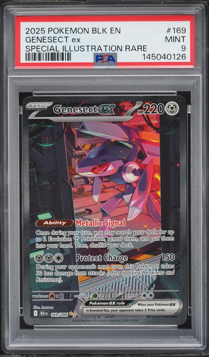 2025 Pokemon Scarlet & Violet Black Bolt SIR Genesect EX #169 PSA 9 MINT